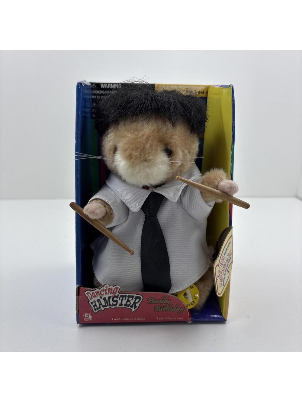 Dancing Hamster Buddy Birthday Gemmy Wont Play Pressed Drummer Vtg New 2002